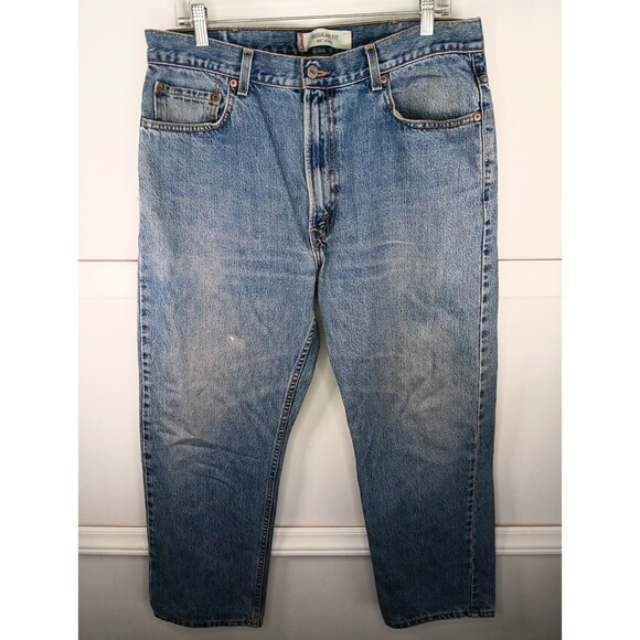 Levi's 505 Jeans Men's 38x30 Blue Medium Wash Regular Fit See Pics For Condition - Picture 1 of 8